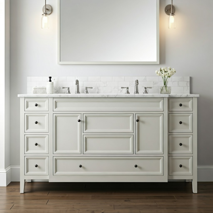 Upgrade Your Bathroom with the Eviva 60 Inch Bathroom Vanity – Modern Farmhouse Elegance Meets Functionality