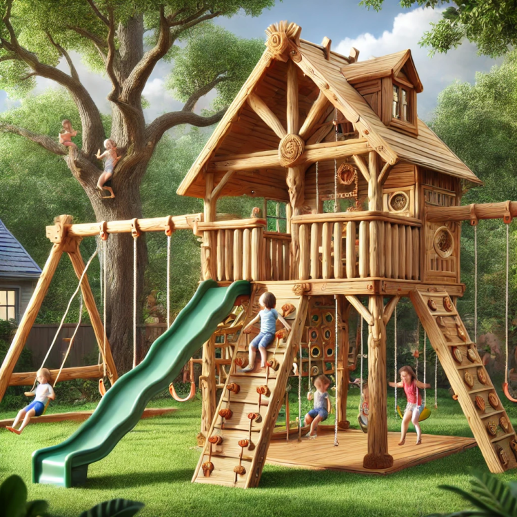 Transform Your Backyard into a Wonderland with the Treasure Trove Swing Set!